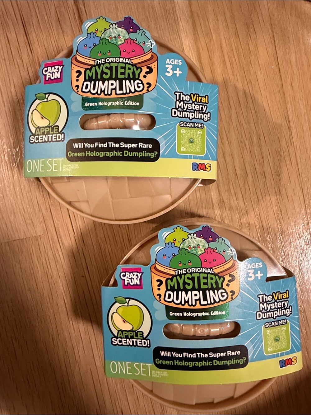 (2 pack) Green Holographic Mystery Squishy - The Viral Mystery Dumpling!